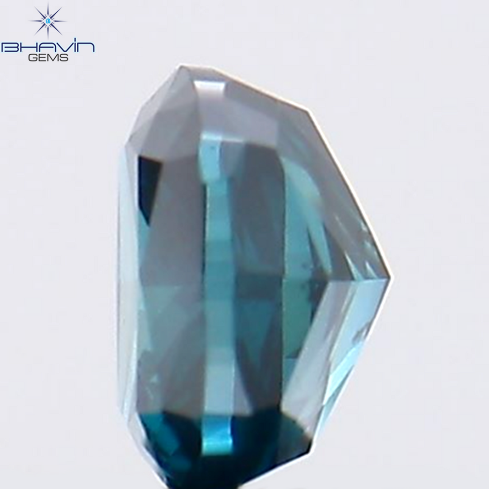0.22 CT Cushion Shape Natural Diamond Blue Color VS2 Clarity (3.53 MM)