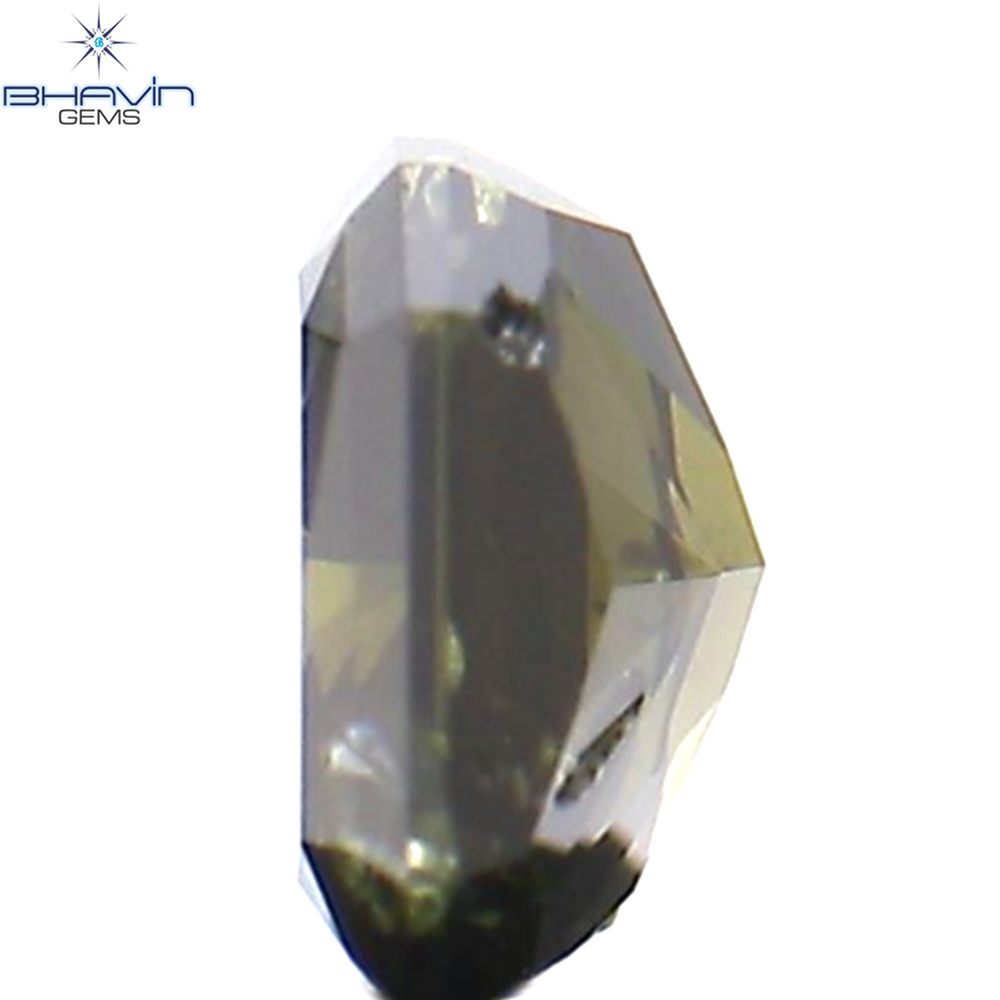 0.19 CT Radiant Shape Natural Diamond Green Color I1 Clarity (3.52 MM)