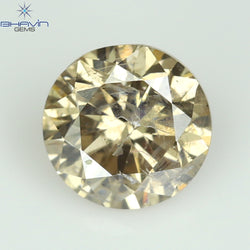 0.23 CT Round Shape Natural Loose Diamond Brown Color I1 Clarity (3.74 MM)