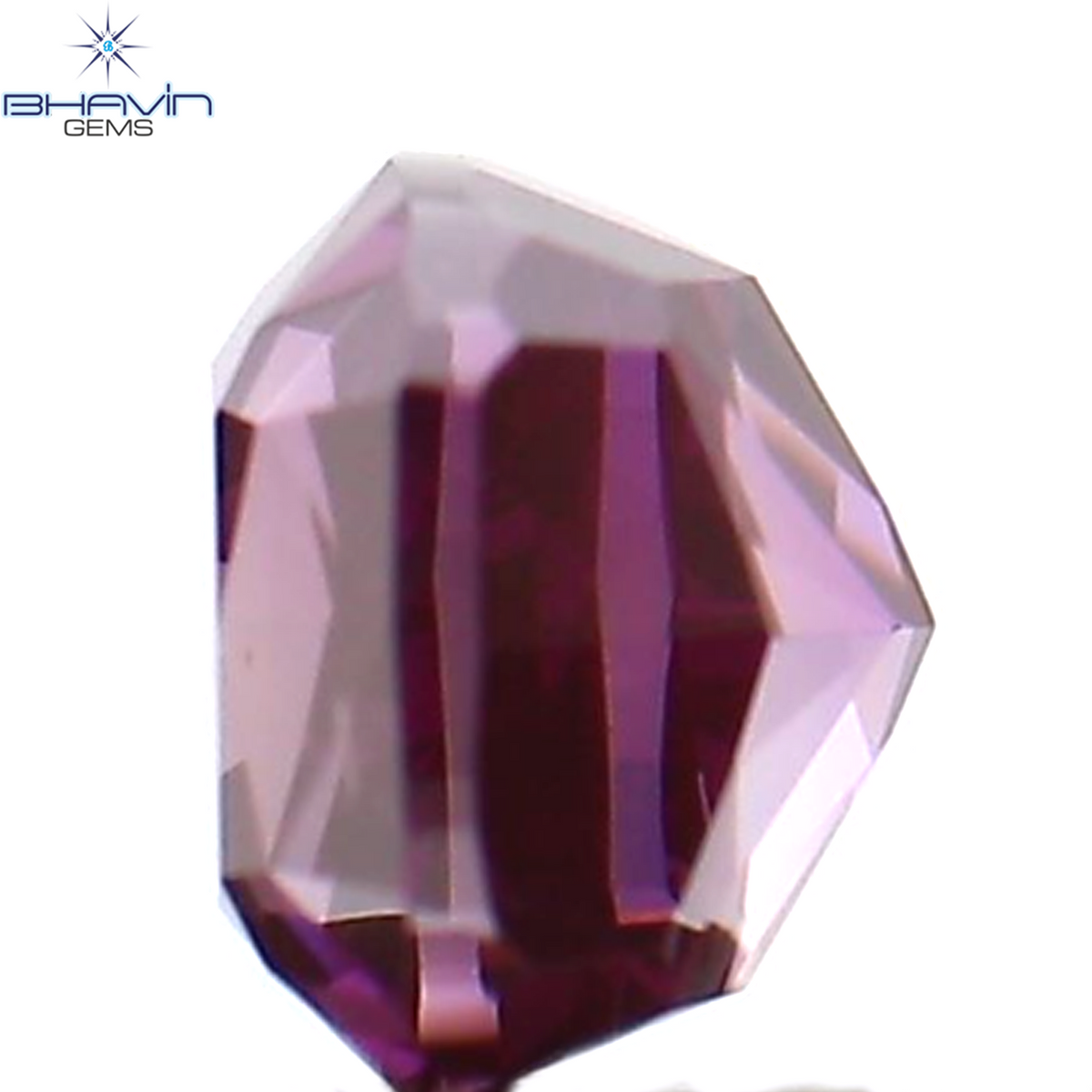 0.32 CT Natural Cushion Diamond Enhanced Pink Color Clarity VS1 (3.60 MM)