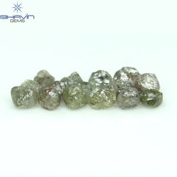 4.08 CT/23 PCS Rough Shape Salt And Pepper Color Natural Diamond I3 Clarity (3.51 MM)