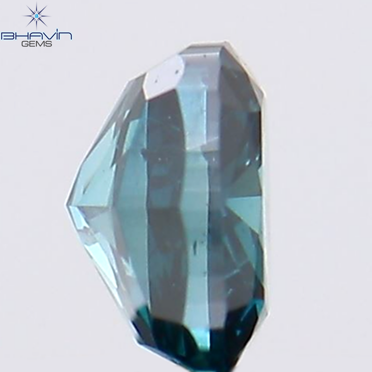 0.19 CT クッション シェイプ ナチュラル ダイヤモンド ブルー カラー SI1 クラリティ (3.38 MM)