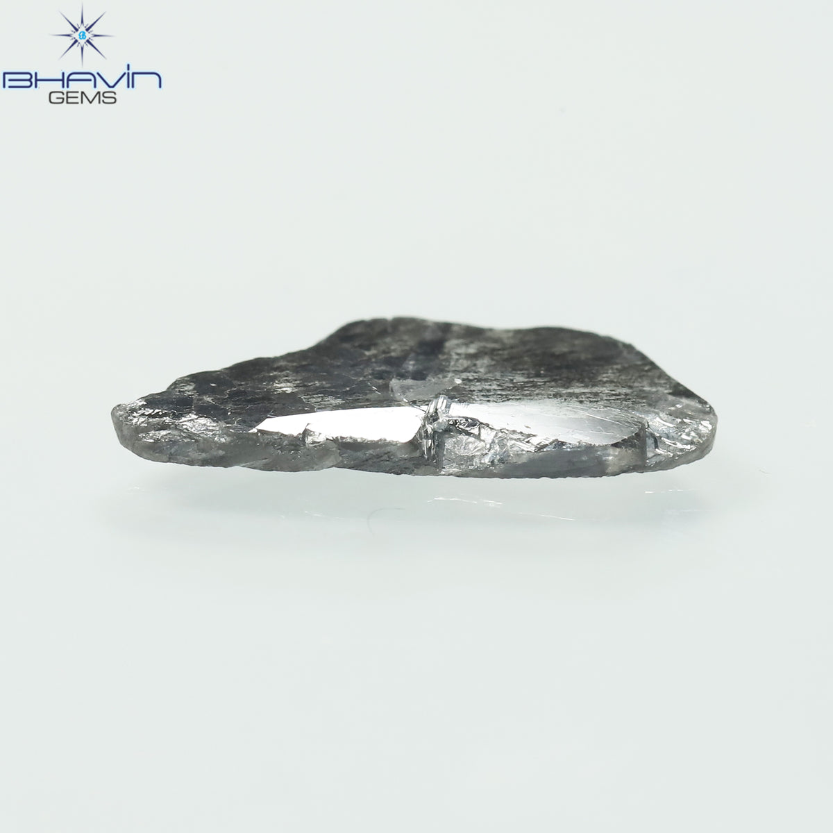 1.57 CT Slice Natural Diamond Salt And Pepper Color Clarity I3 (13.40 MM)