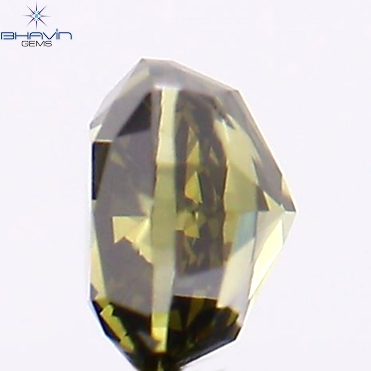 0.20 CT クッション シェイプ ナチュラル ルース ダイヤモンド グリーン カラー VS1 クラリティ (3.38 MM)