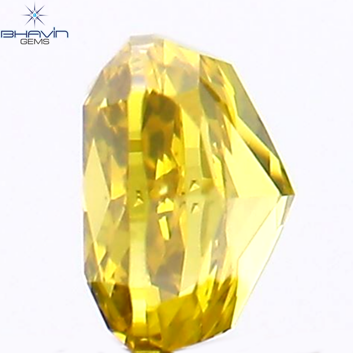 0.18 CT Natural Cushion Diamond Enhanced Yellow Color Clarity VS1 (3.18 MM)