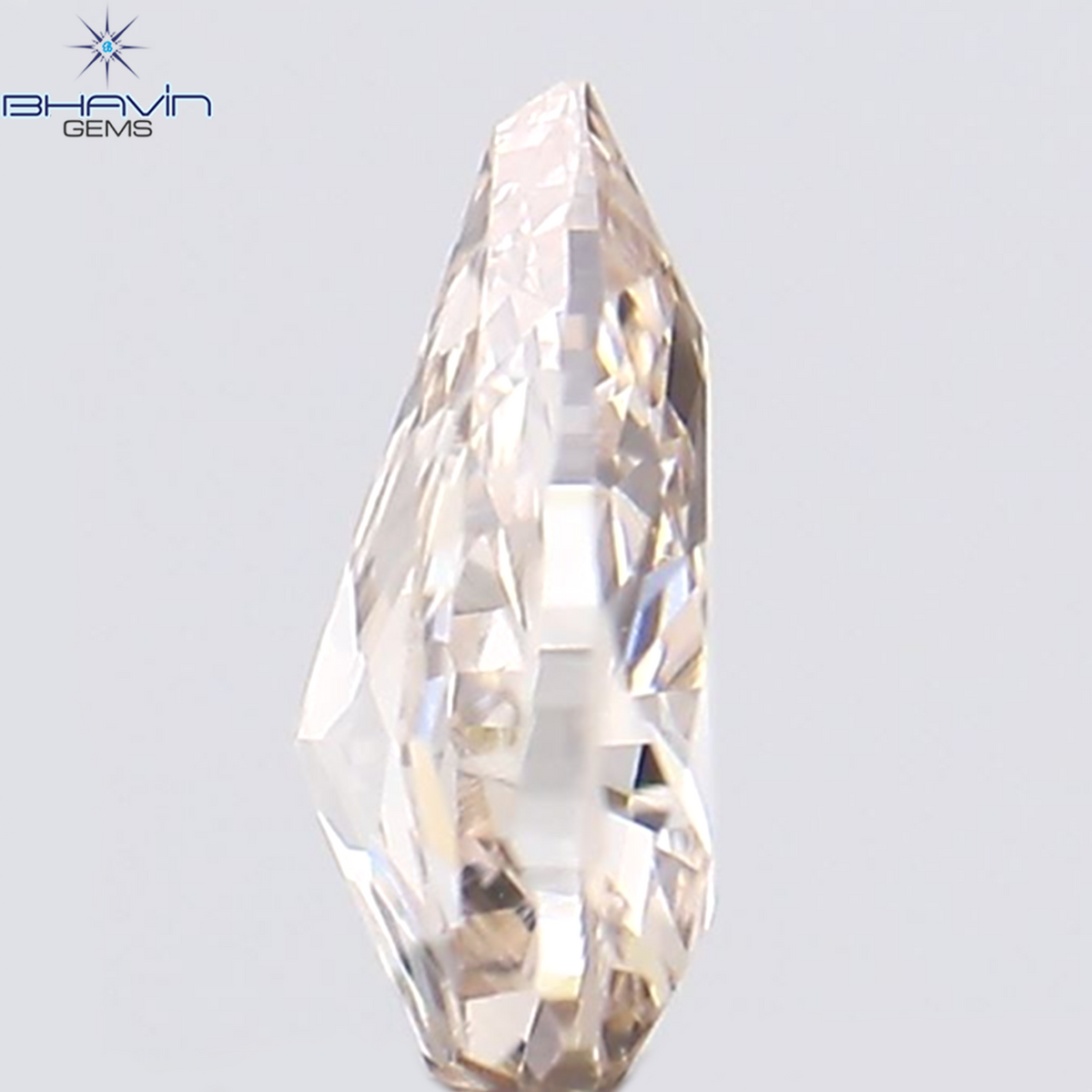 0.12 CT ペアシェイプ ナチュラル ダイヤモンド ピンク色 SI2 クラリティ (3.99 MM)