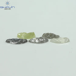 0.78 CT/5 Pcs Marquise Uncut Shape Mix Natural Loose Diamond I3 Clarity (6.35 MM)