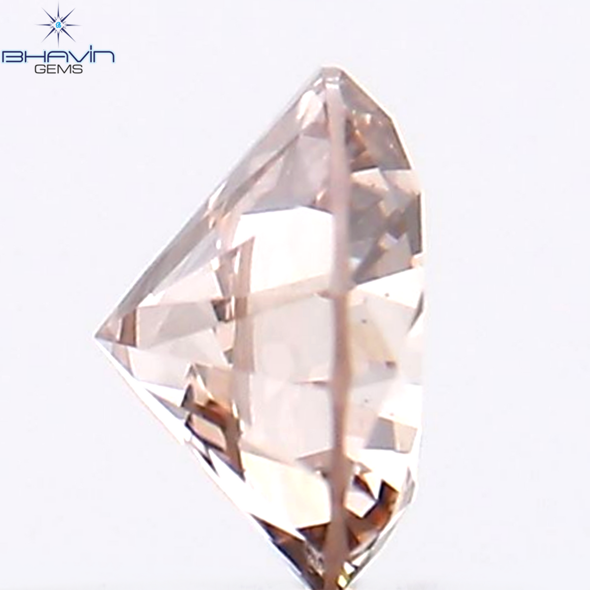 0.21 CT ラウンド シェイプ ナチュラル ダイヤモンド ピンク色 SI1 クラリティ (3.86 MM)