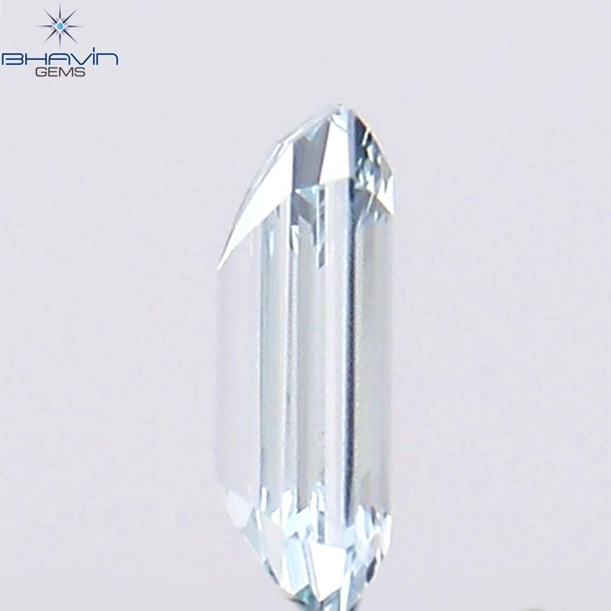 0.09 CT Natural Emerald Diamond Enhanced Greenish Blue Color Clarity VS1 (3.58 MM)