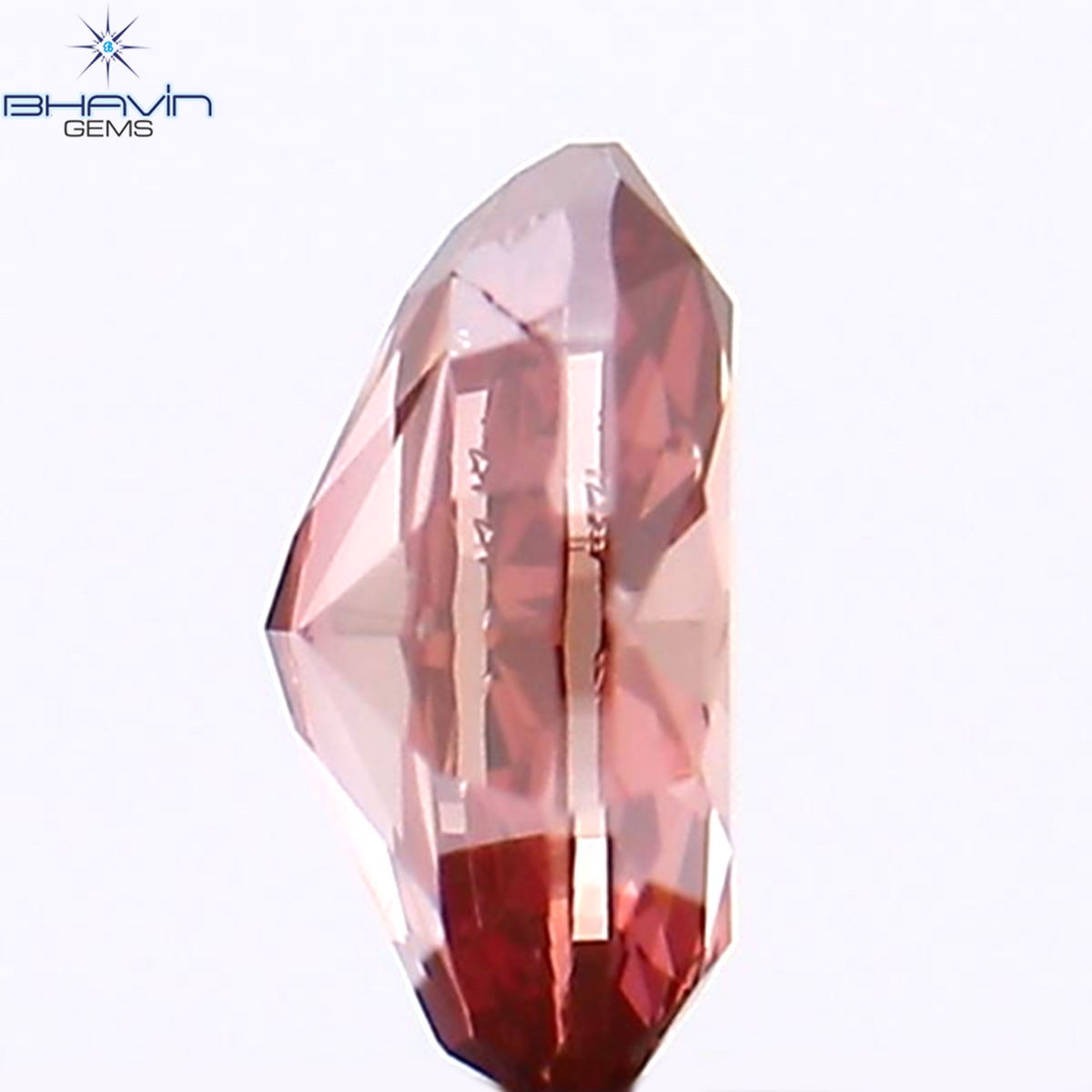0.21 CT Natural Oval Diamond Enhanced Pink Color Clarity VS2 (4.37 MM)