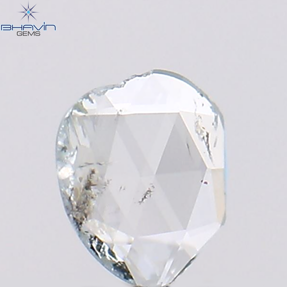 0.09 CT Natural Rose Cut Diamond Enhanced Greenish Blue Color Clarity SI1 (4.00 MM)