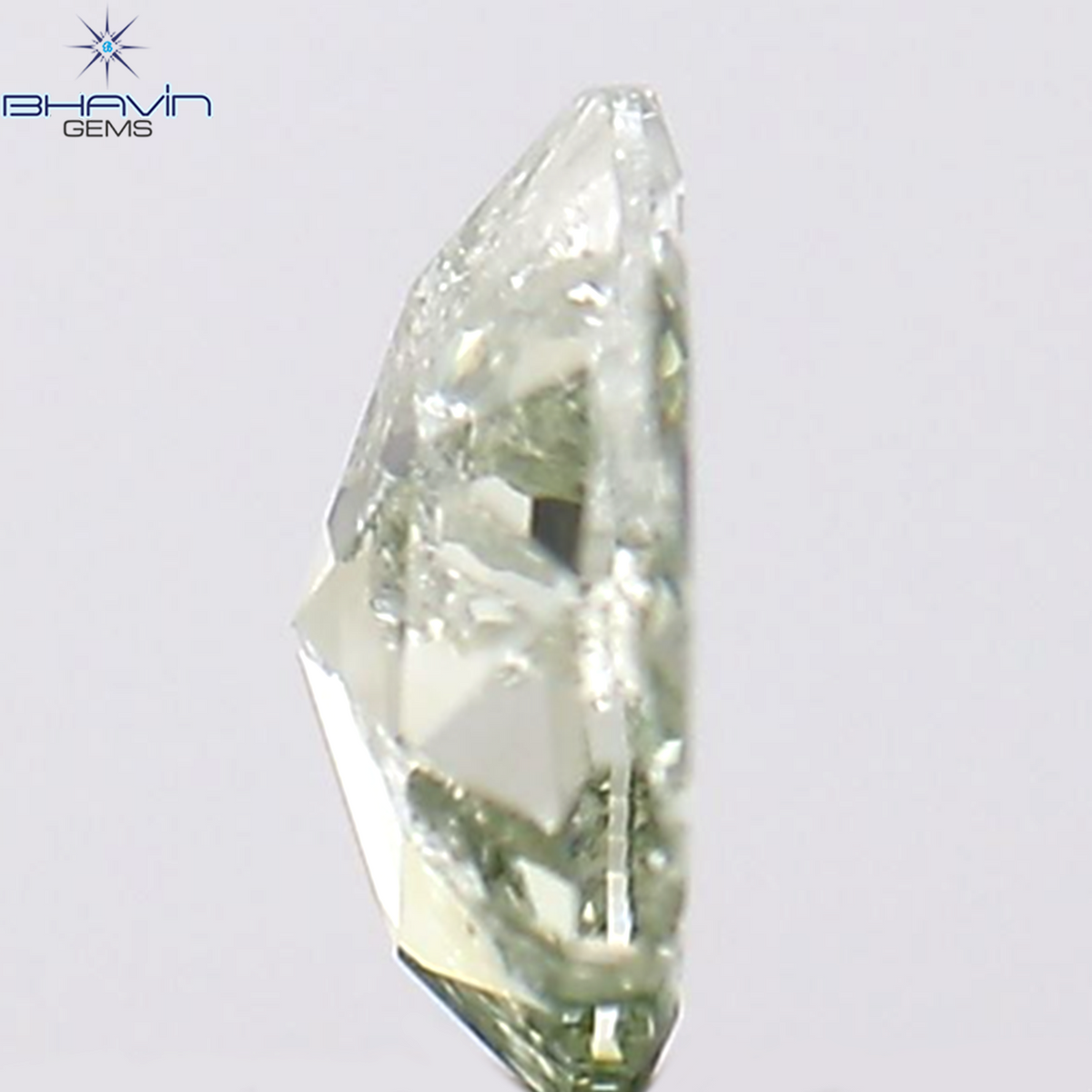 0.22 CT Natural Round Rose Cut Diamond Enhanced Bluish Green Color Clarity I2 (4.29 MM)