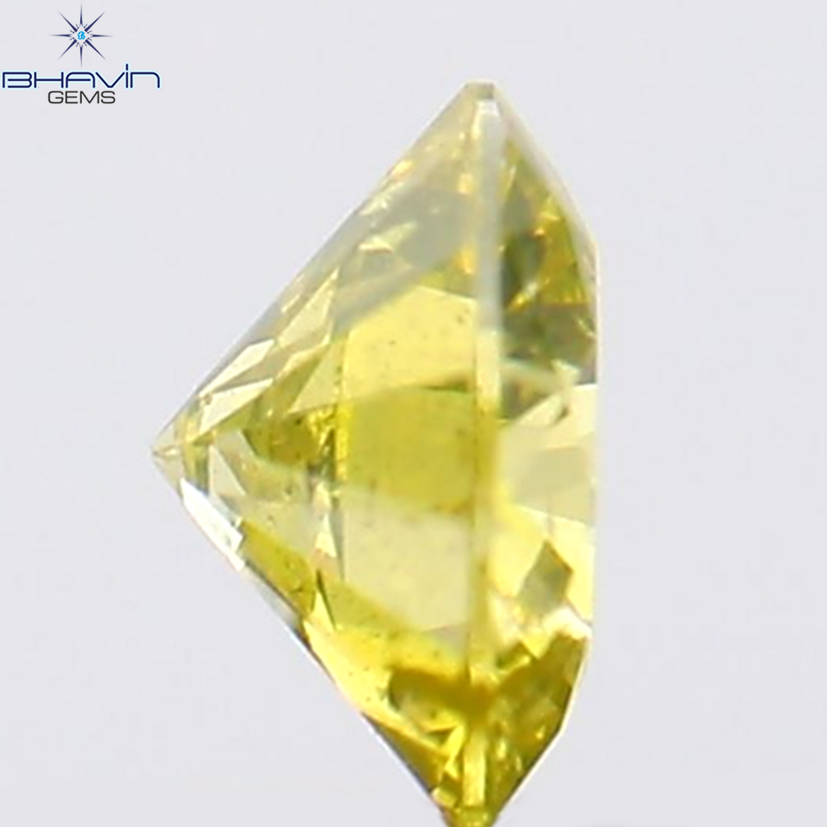 0.14 CT Natural Round Diamond Enhanced Yellow Color Clarity SI2 (3.45 MM)