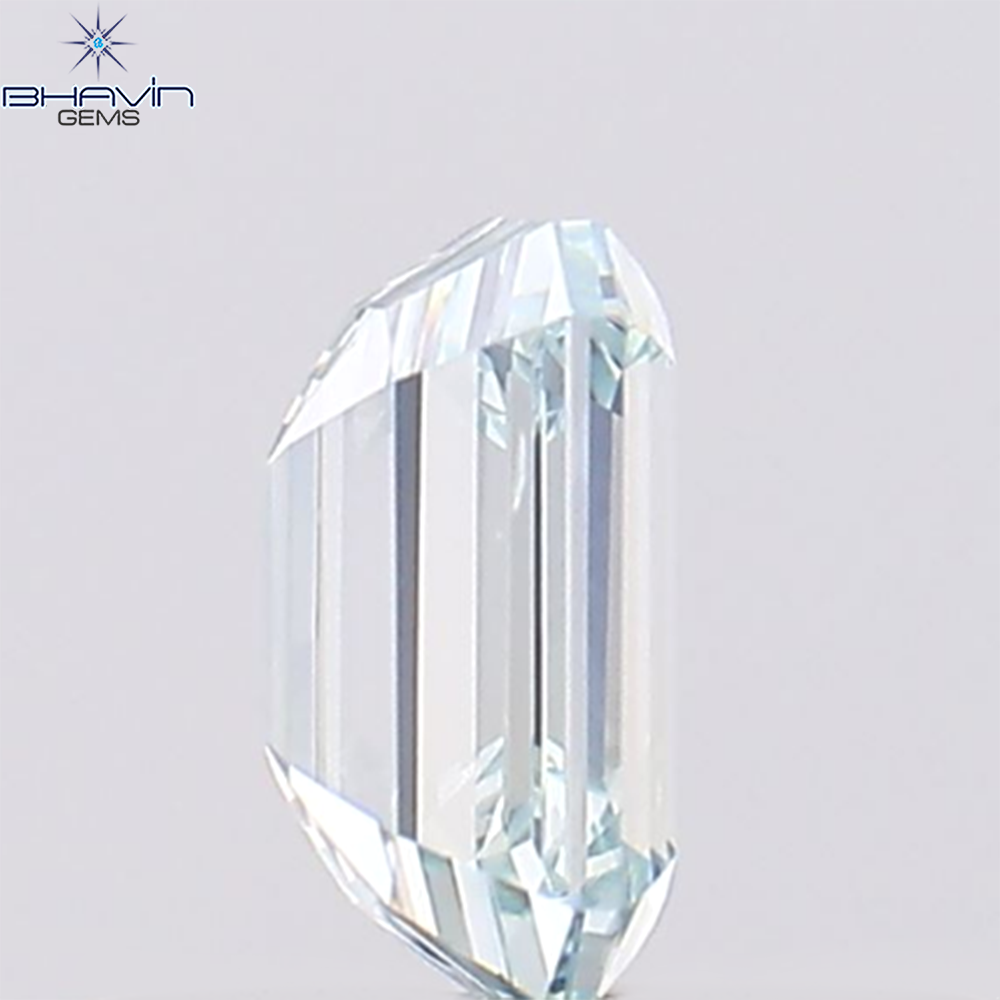 0.38 CT Natural Emerald Diamond Enhanced Greenish Blue Color Clarity VS1 (4.87 MM)