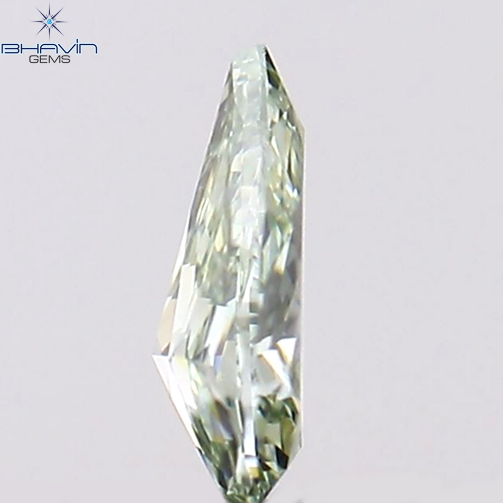 0.10 CT Pear Shape Natural Diamond Green Color VS1 Clarity (4.03 MM)