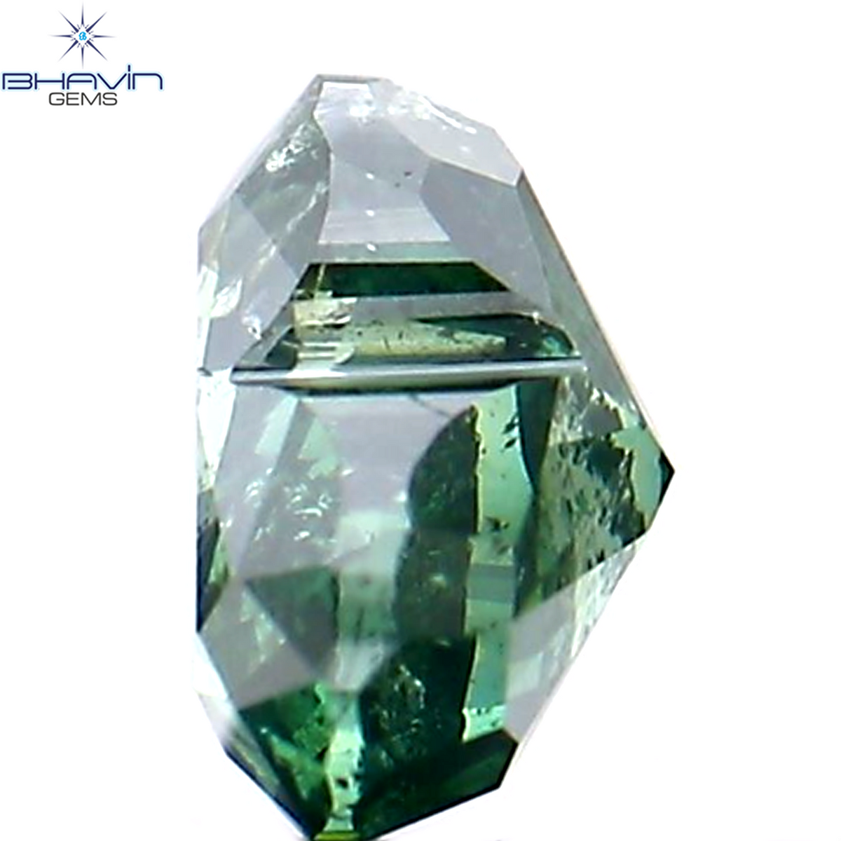 0.27 CT Natural Heart Diamond Enhanced Green Color Clarity I1 (4.12 MM)