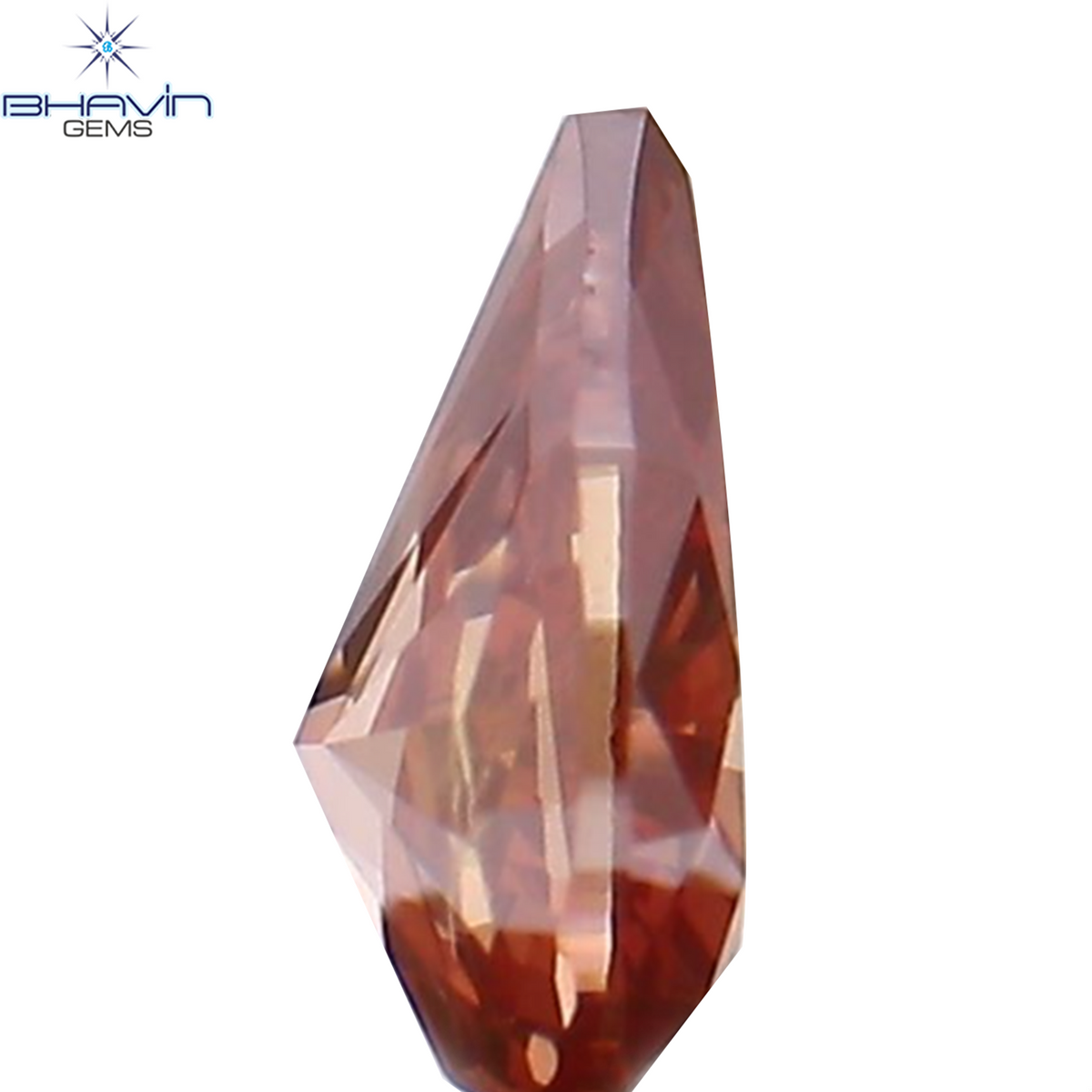 0.12 CT Natural Pear Diamond Enhanced Pink Color Clarity SI1 (3.89 MM)