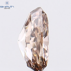 0.24 CT Oval Shape Natural Diamond Brown-Pink Color SI1 Clarity (4.46 MM)