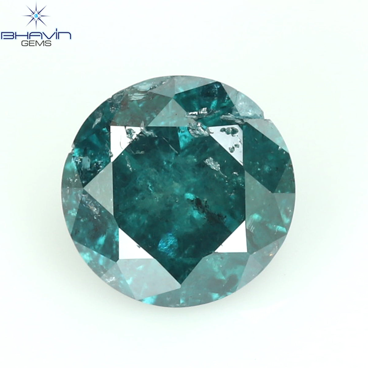0.27 CT Natural Round Diamond Enhanced Blue Color Clarity I3 (4.10 MM)