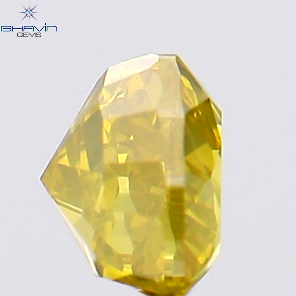 0.25 CT ハート シェイプ ナチュラル ダイヤモンド イエロー カラー VS2 クラリティ (3.73 MM)