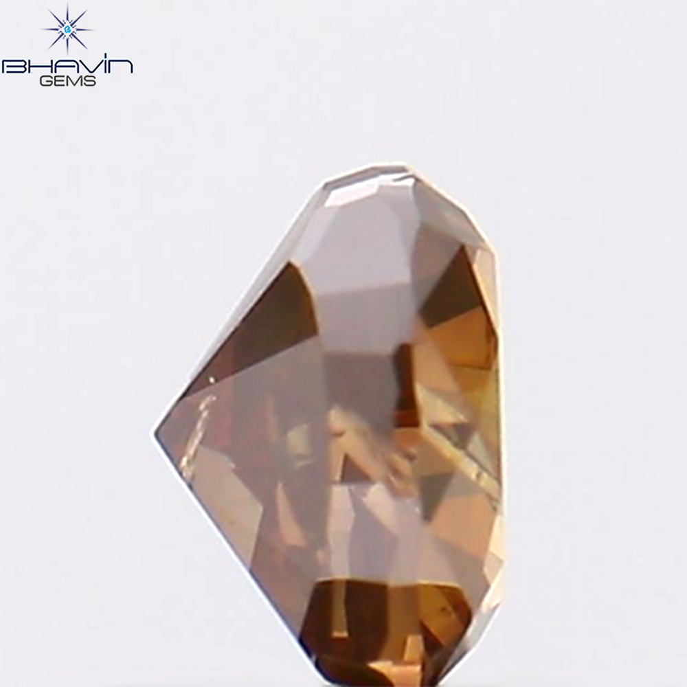 0.31 CT Natural Heart Diamond Enhanced Brown Color Clarity I1 (4.26 MM)