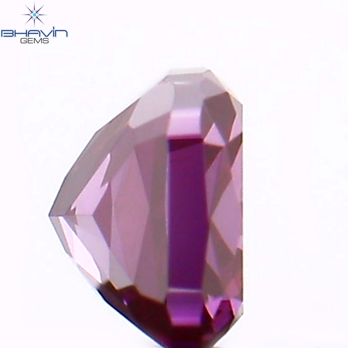 0.18 CT Natural Cushion Diamond Enhanced Pink Color Clarity SI1 (3.09 MM)