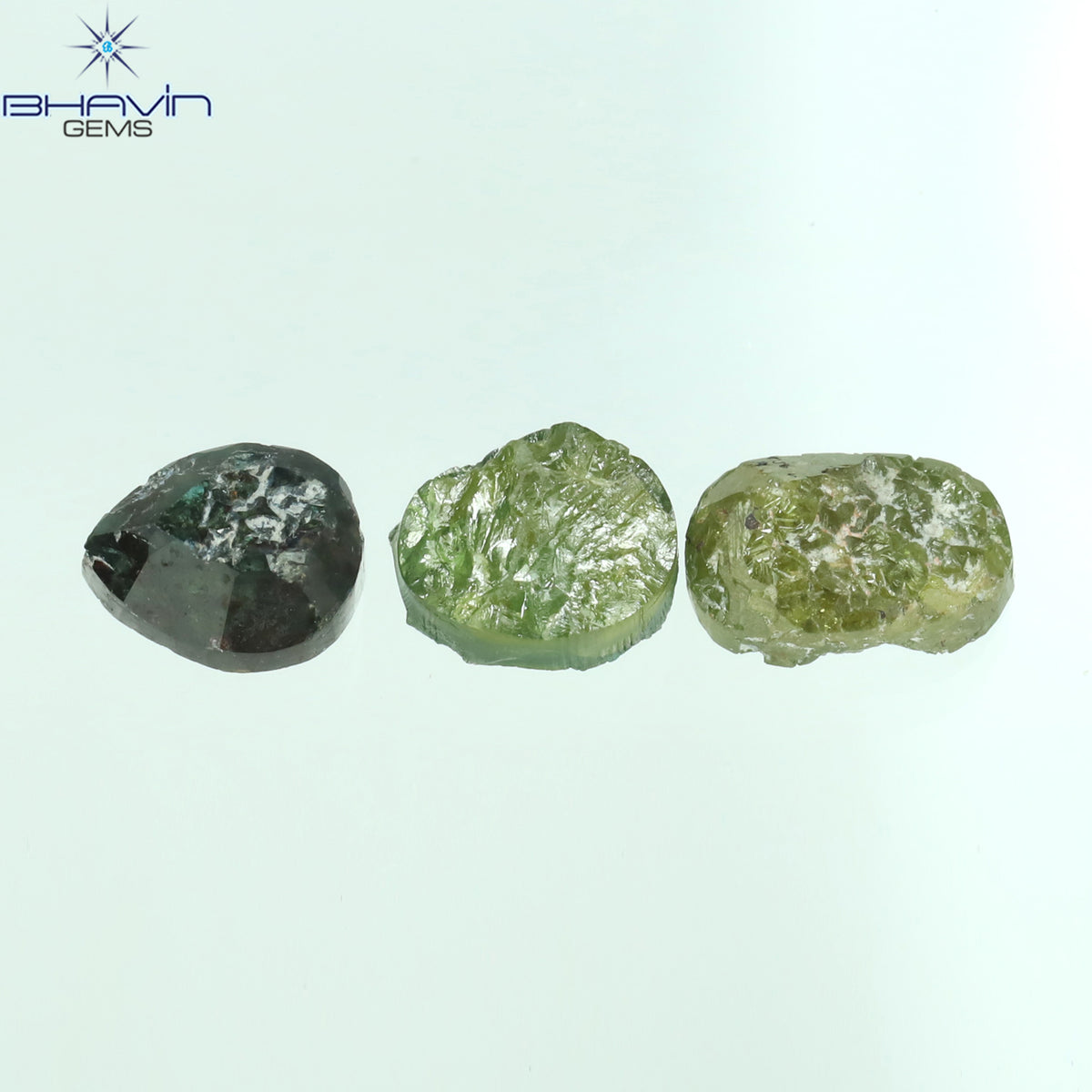 2.40 CT/3 Pcs Natural Mix Rough Diamond Enhanced Mix Color Clarity I3 (6.85 MM)