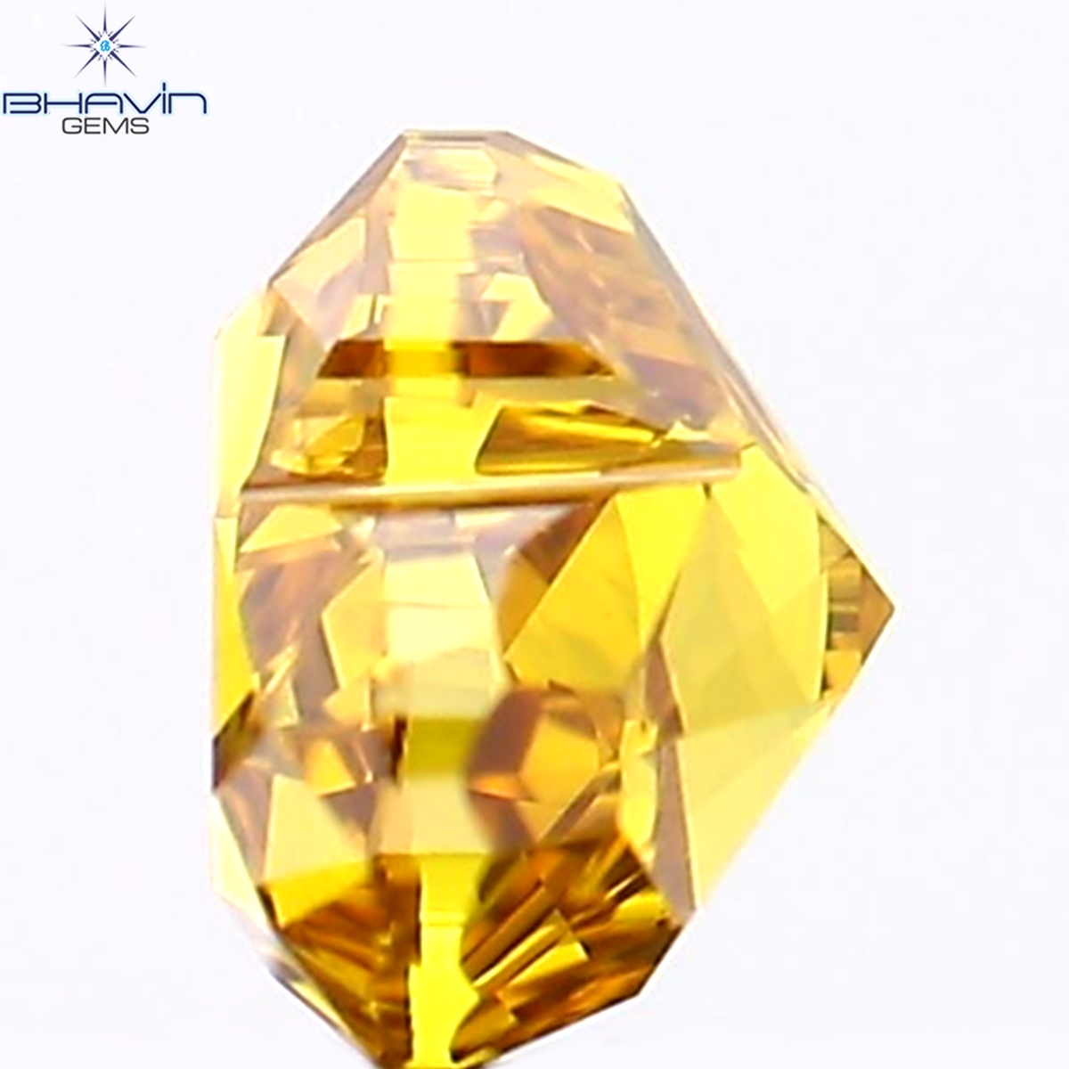 0.29 CT Natural Heart Diamond Enhanced Orange Color Clarity VS1 (3.88 MM)