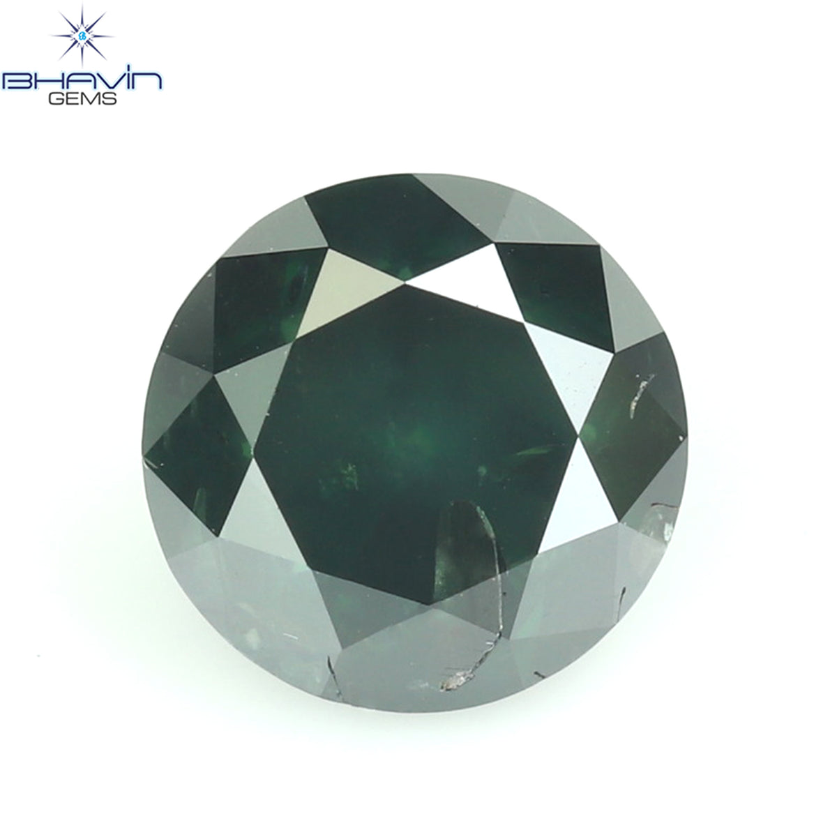 0.72 CT Natural Round Diamond Enhanced Blue Color Clarity I3 (5.36 MM)