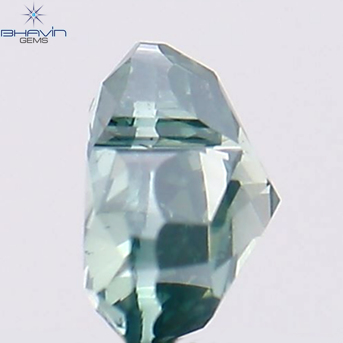 0.41 CT ハート シェイプ ナチュラル ダイヤモンド ブルー カラー SI2 クラリティ (4.77 MM)