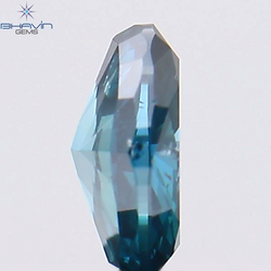 0.19 CT Oval Shape Natural Diamond Blue Color SI1 Clarity (4.26 MM)