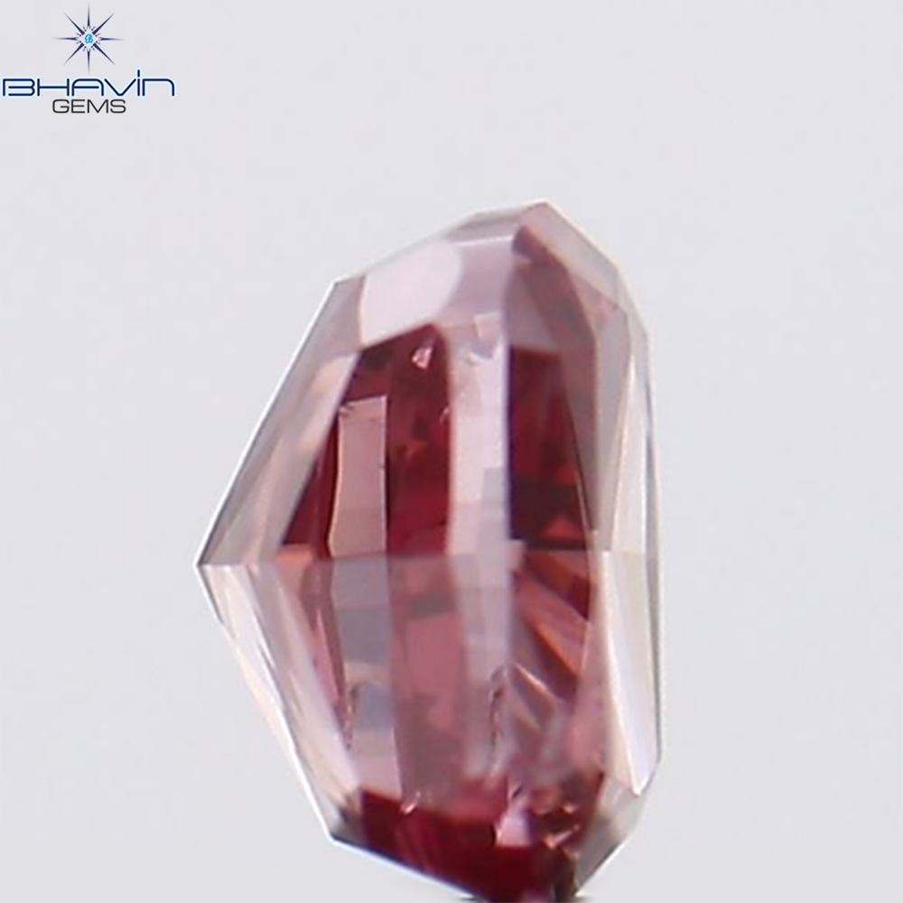 0.23 CT Natural Cushion Diamond Enhanced Pink Color Clarity SI1 (3.48 MM)