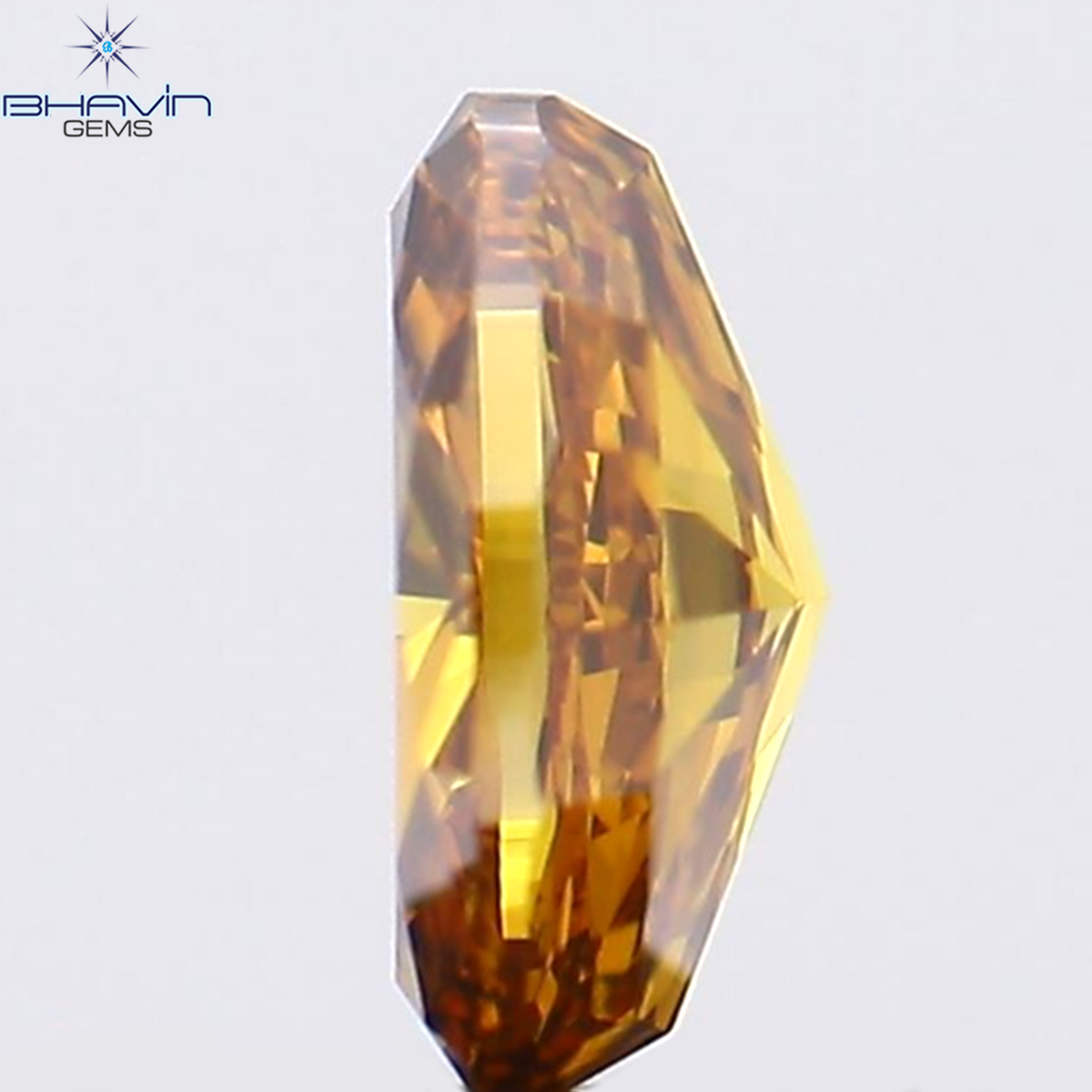 0.20 CT Natural Oval Diamond Enhanced Champagne Color Clarity VS1 (4.17 MM)