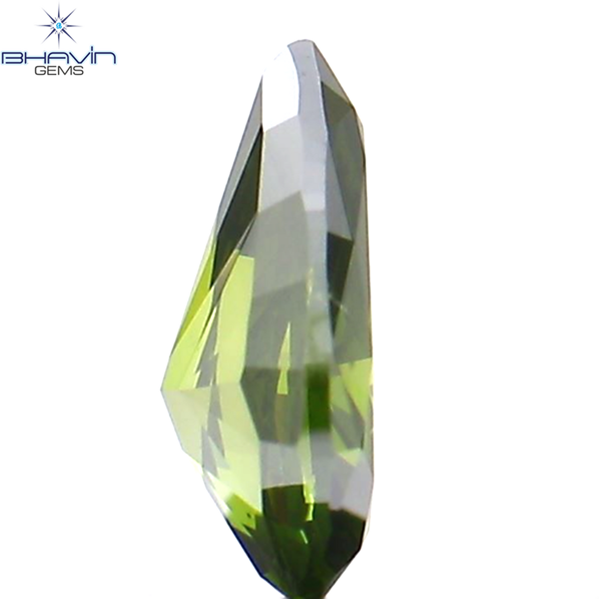 0.08 CT ペアシェイプ ナチュラル ダイヤモンド 強化グリーン カラー VS1 クラリティ (4.05 MM)