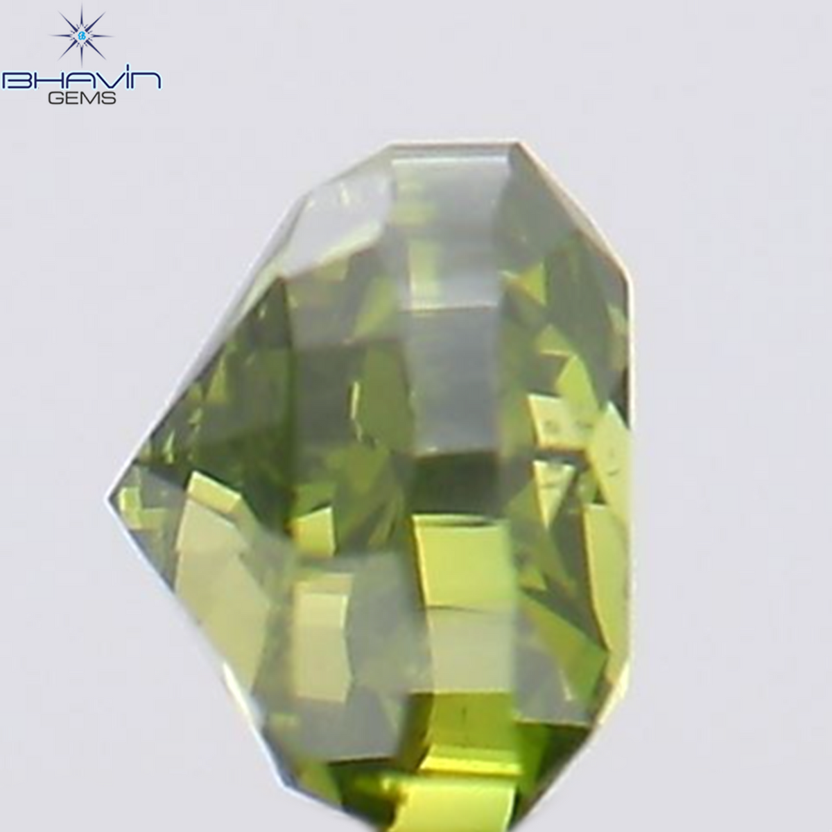0.30 CT ハート シェイプ ナチュラル ダイヤモンド グリーン カラー SI1 クラリティ (3.15 MM)