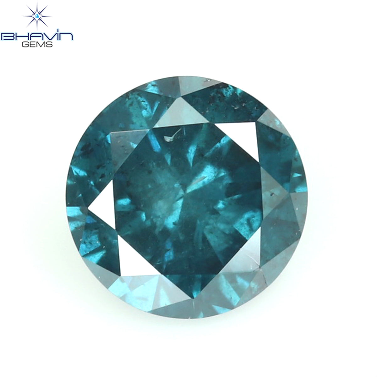 0.28 CT Natural Round Diamond Enhanced Blue Color Clarity I3 (4.15 MM)