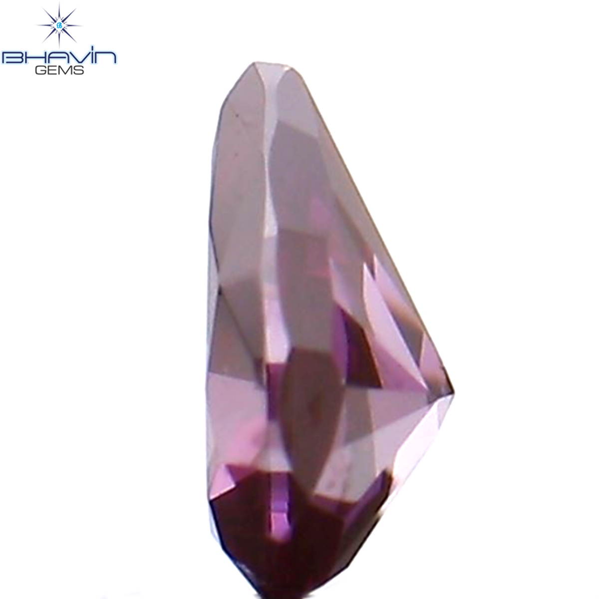 0.11 CT Natural Pear Diamond Enhanced Pink Color Clarity SI1 (3.70 MM)