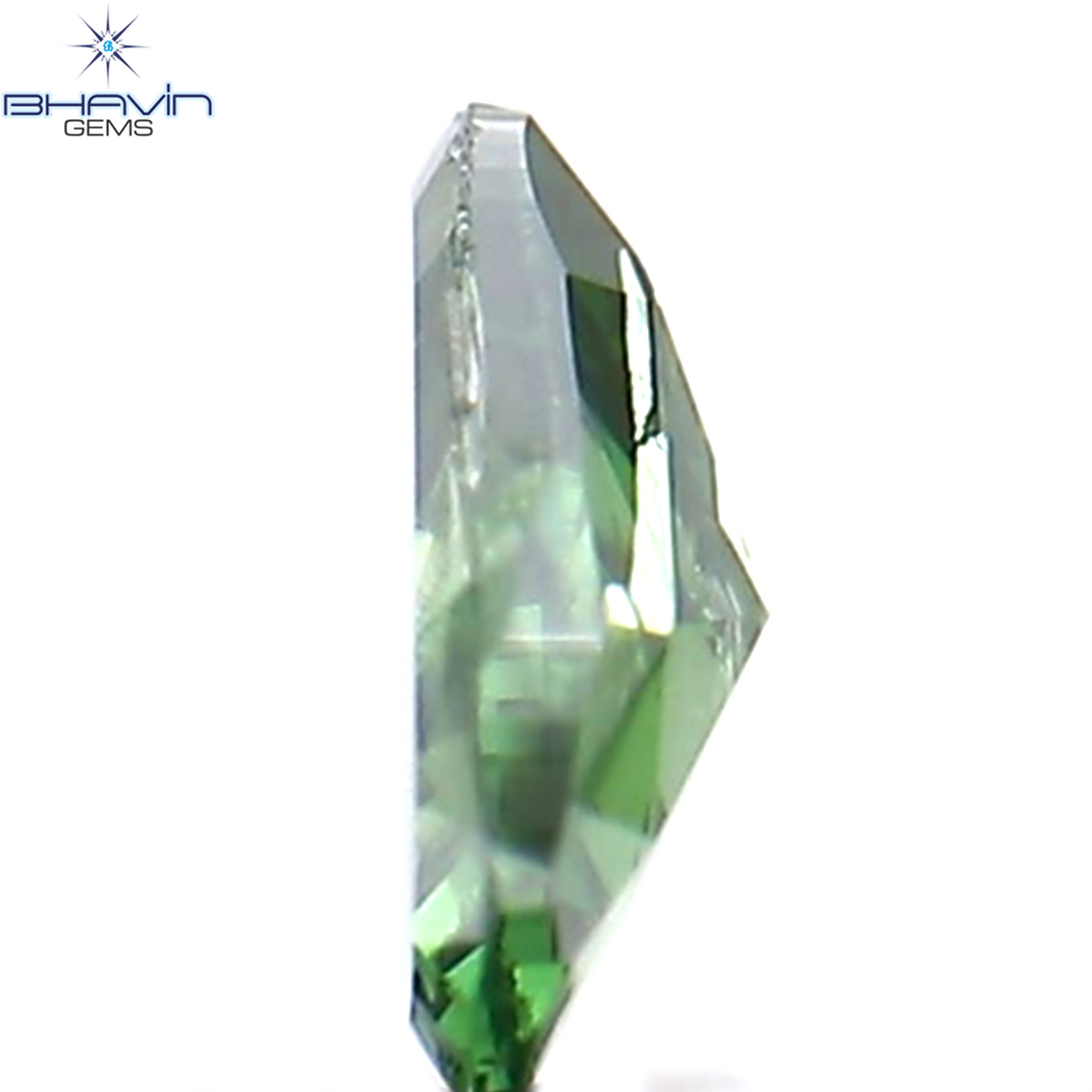 0.16 CT Natural Heart Diamond Enhanced Green Color Clarity I2 (4.11 MM)