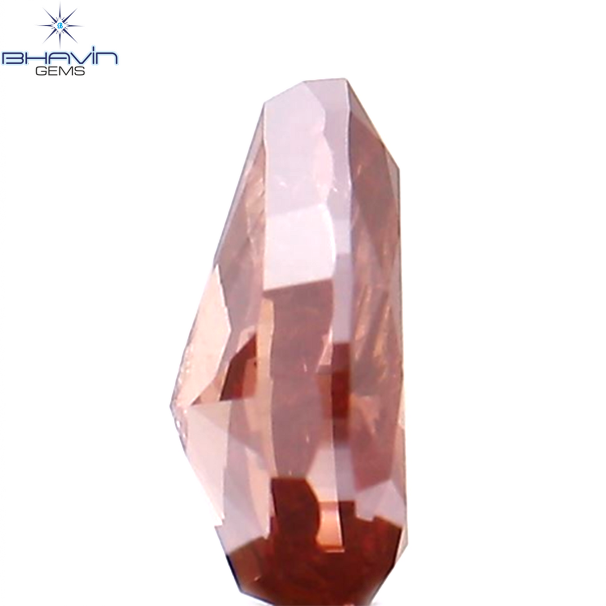 0.26 CT ペアシェイプ ナチュラル ダイヤモンド ピンク カラー I1 クラリティ (4.82 MM)