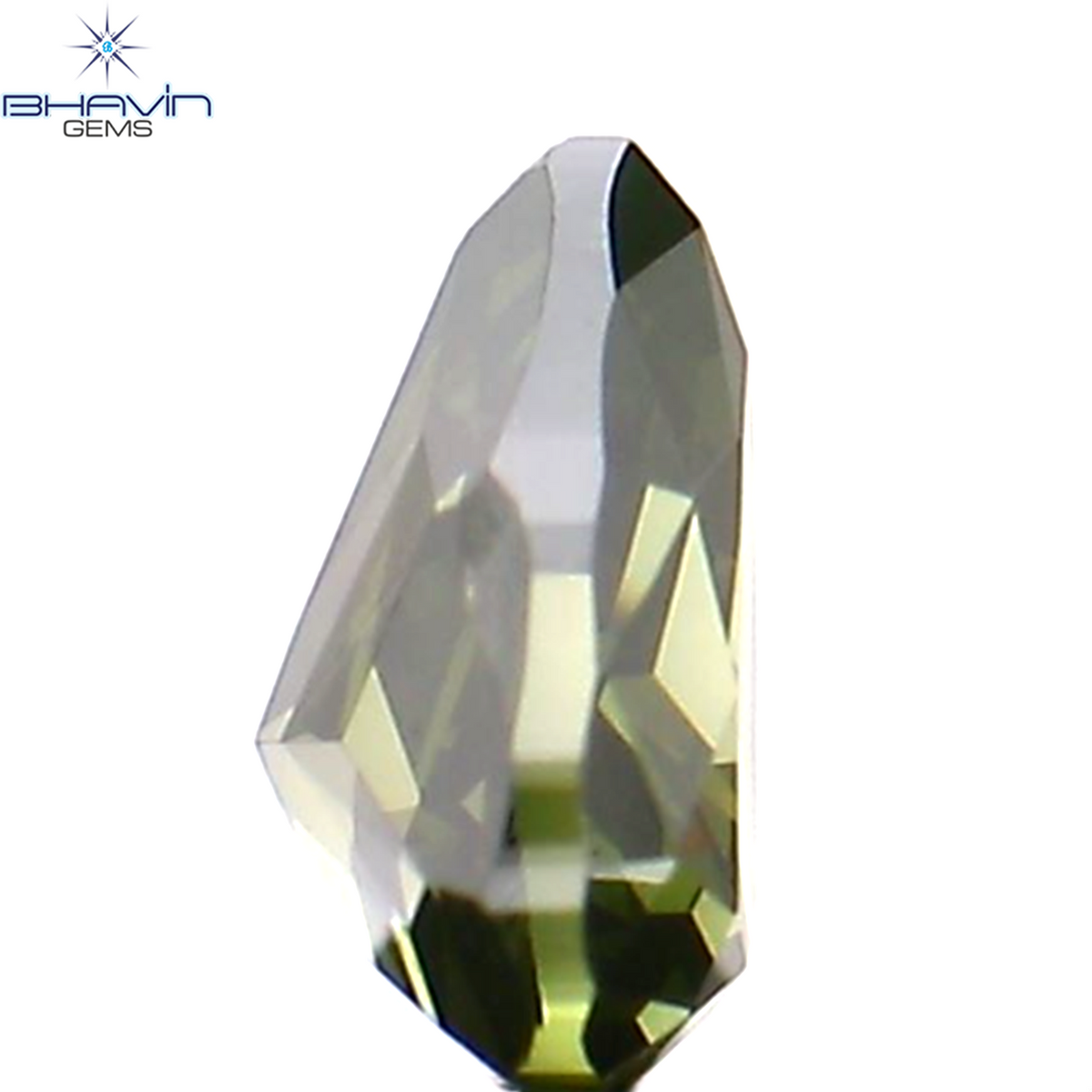 0.17 CT Natural Pear Diamond Enhanced Green Color Clarity VS2 (3.89 MM)