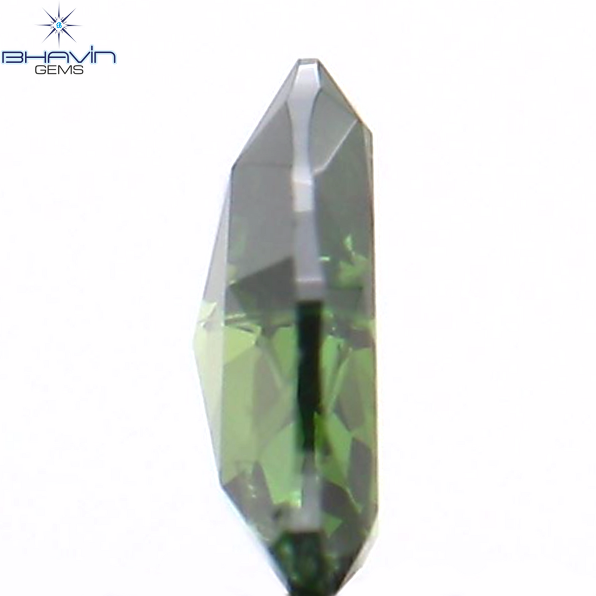 0.12 CT Natural Heart Diamond Enhanced Green Color Clarity SI2 (3.67 MM)