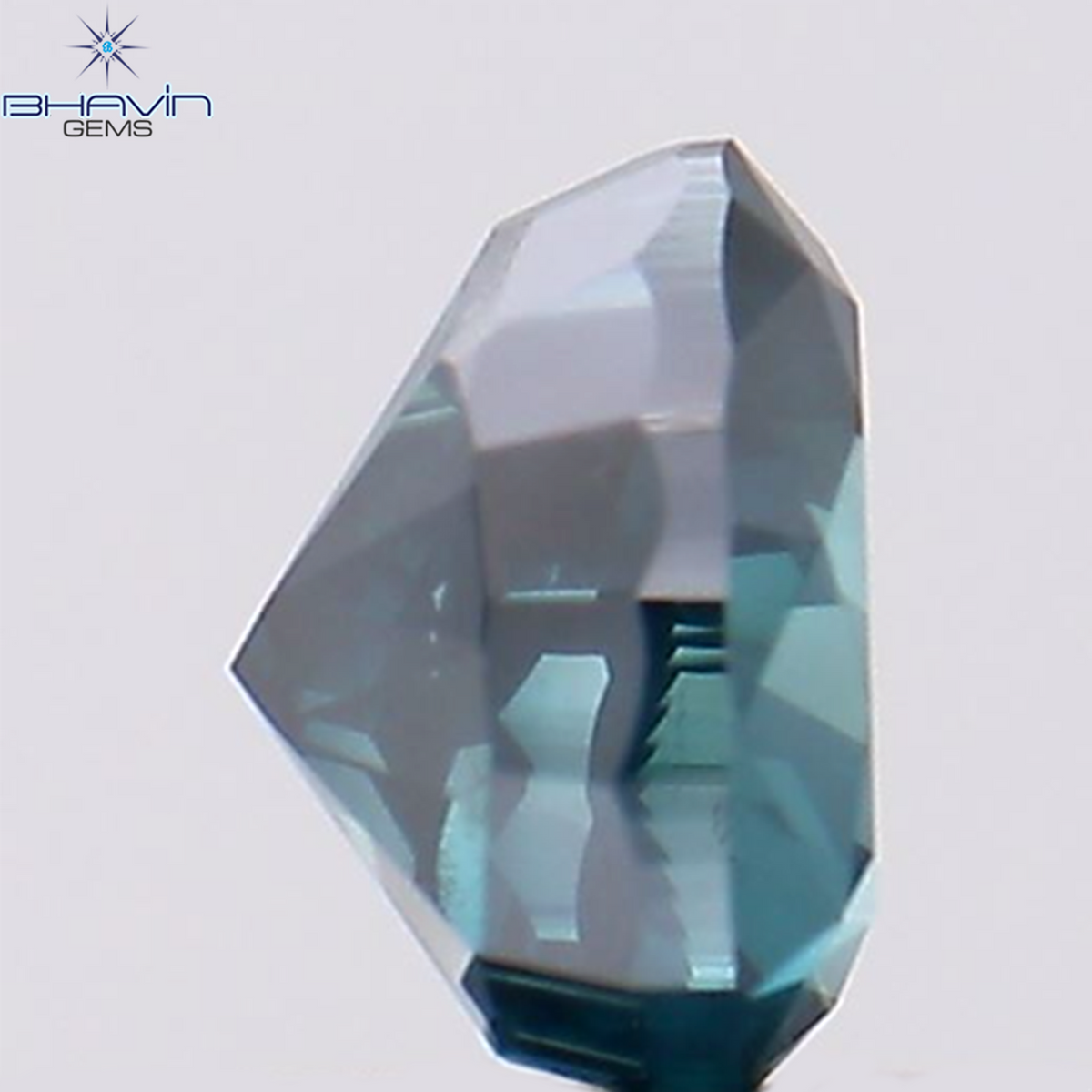 0.50 CT ハート シェイプ ナチュラル ダイヤモンド ブルー カラー VS2 クラリティ (4.80 MM)