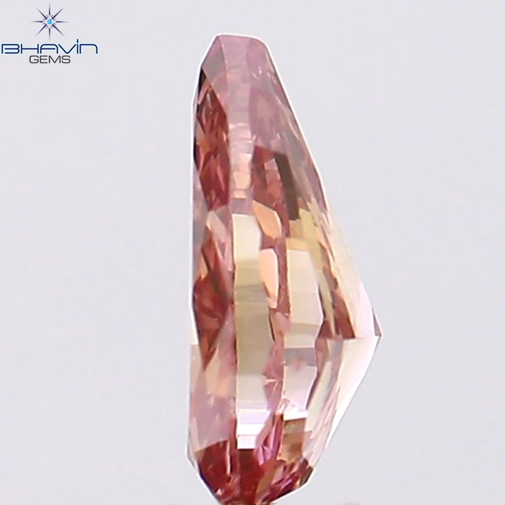 0.46 CT Pear Shape Natural Diamond Pink Color VS1 Clarity (6.36 MM)