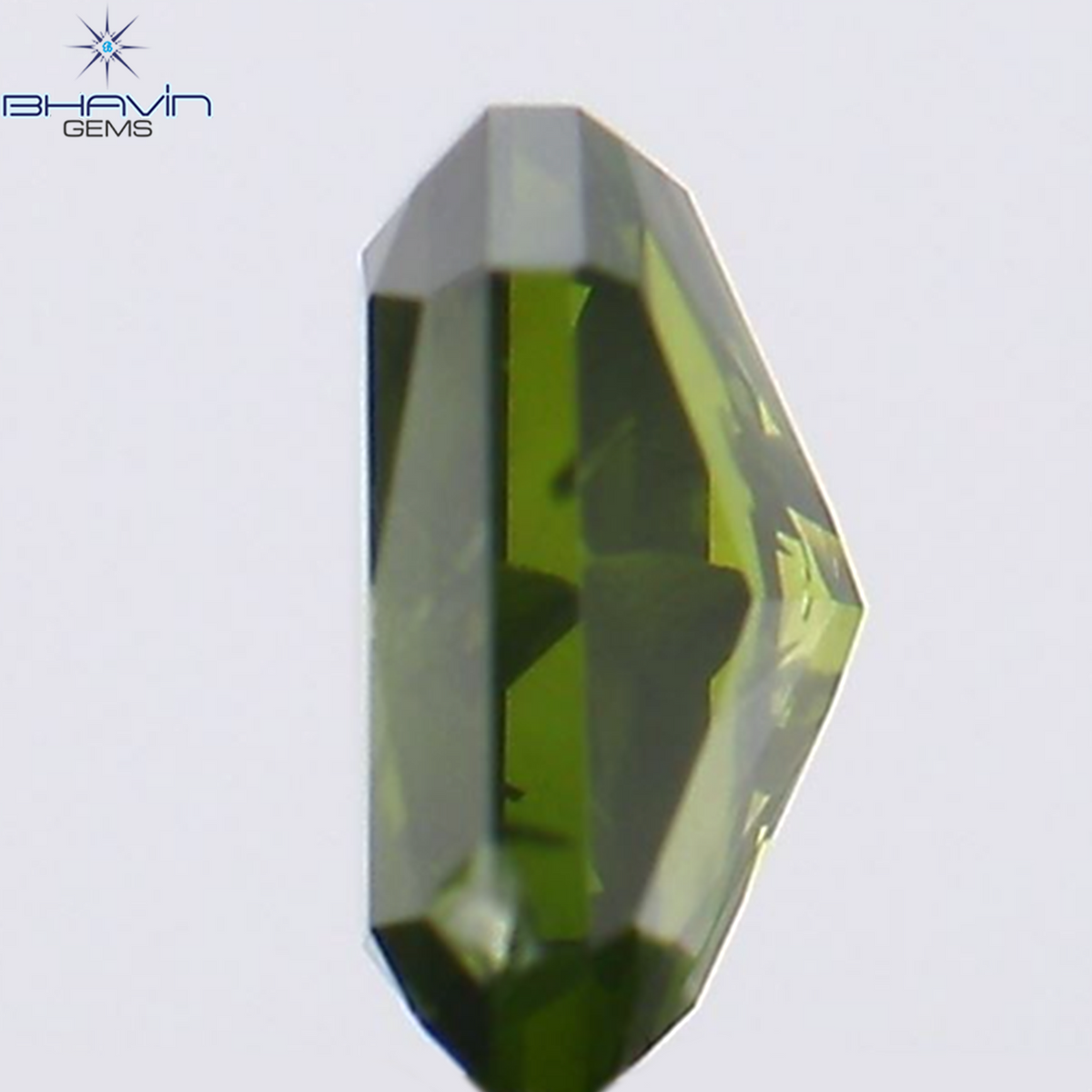0.22 CT Natural Radiant Diamond Enhanced Green Color Clarity SI1 (3.88 MM)