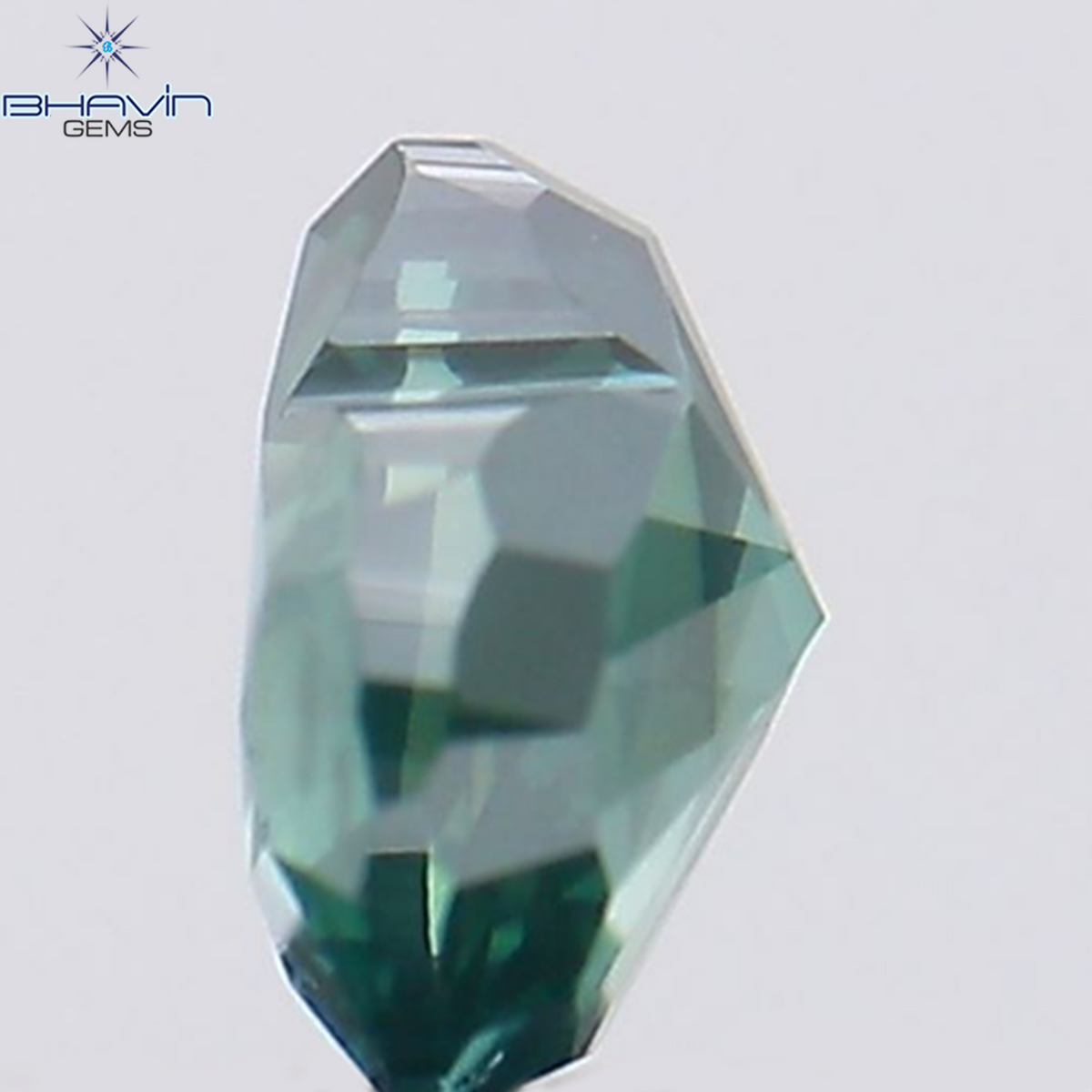 0.30 CT ハート シェイプ ナチュラル ダイヤモンド ブルー カラー SI2 クラリティ (4.34 MM)