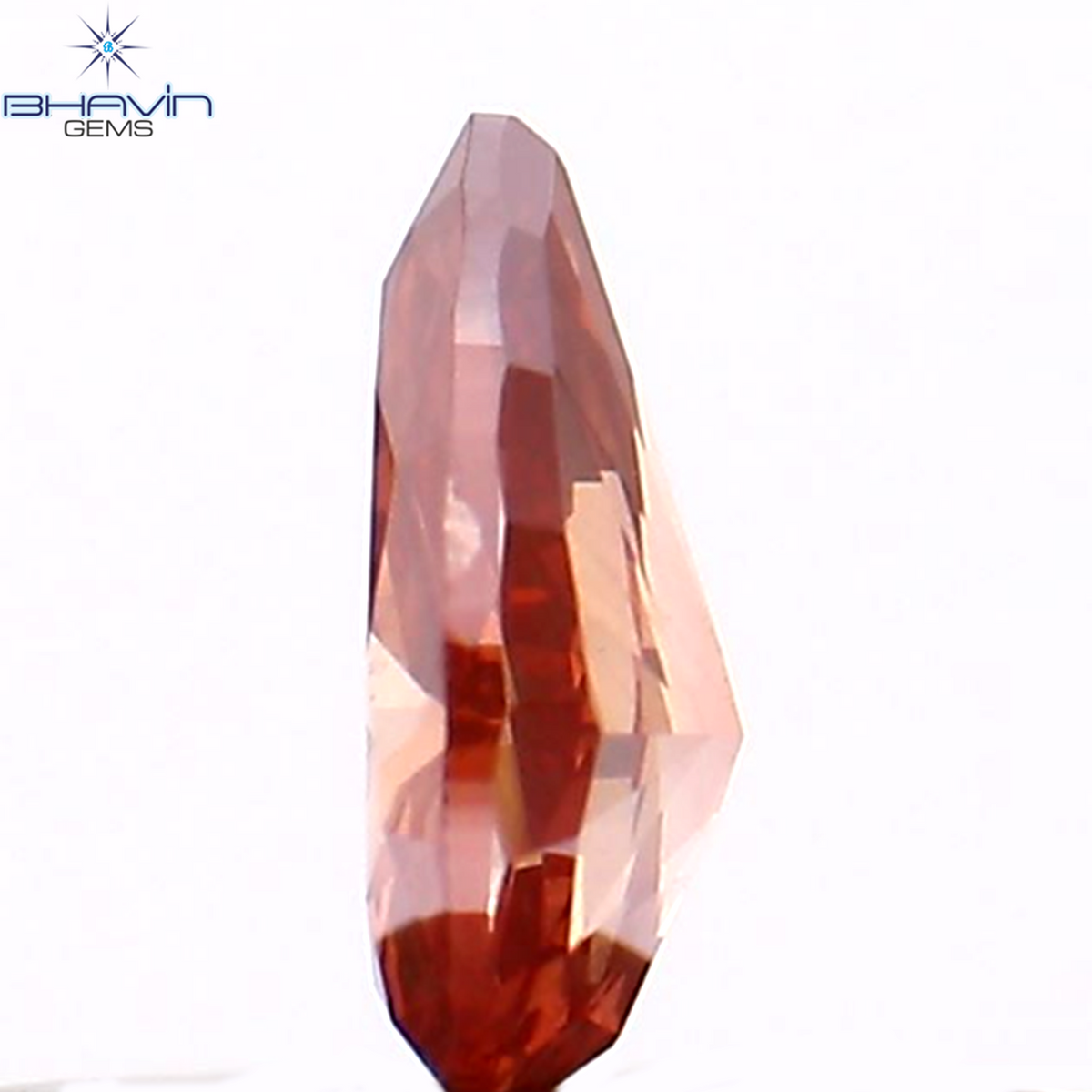 0.18 CT Natural Pear Diamond Enhanced Pink Color Clarity SI1 (4.76 MM)