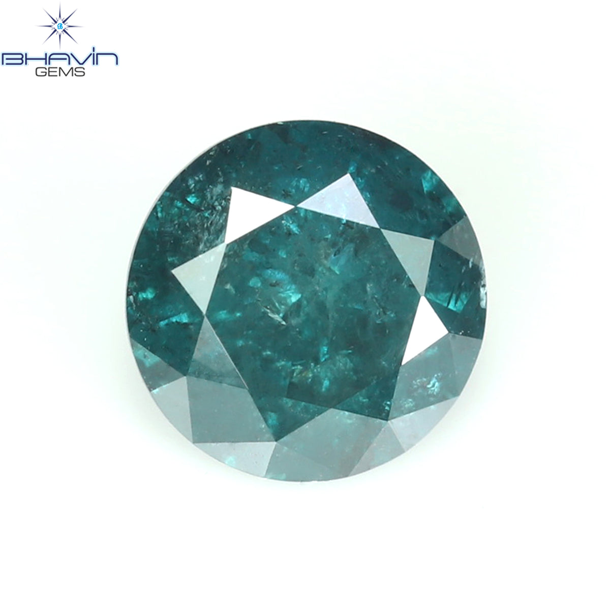 0.70 CT Natural Round Diamond Enhanced Blue Color Clarity I3 (5.67 MM)