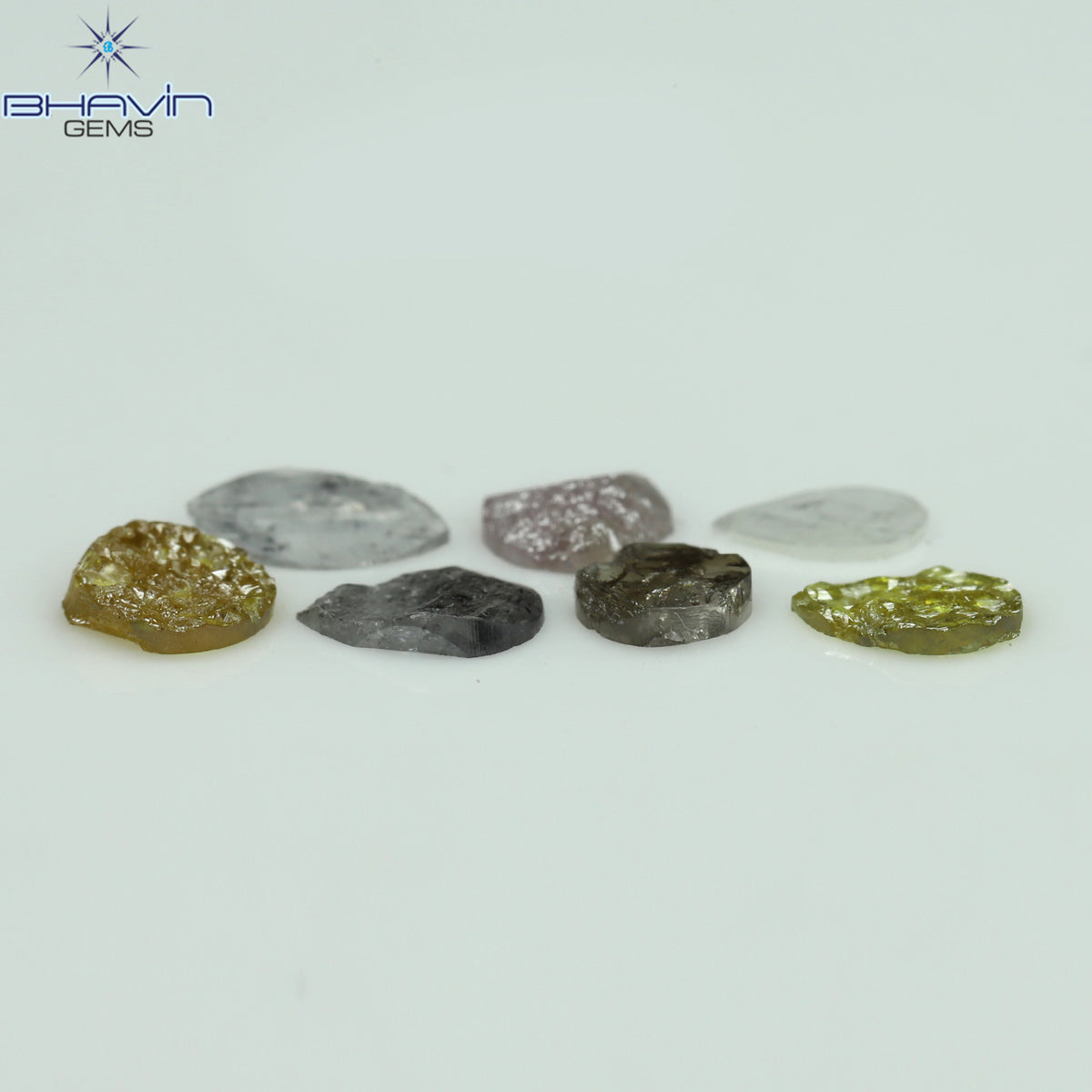 1.16 CT/7 Pcs Natural Uncut Diamond Mix Color Clarity I3 (5.93 MM)