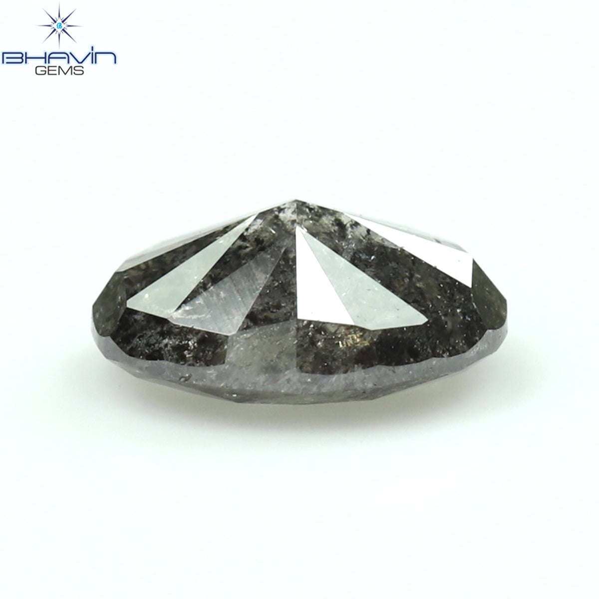 0.50 CT Natural Oval Diamond Salt And Pepper Color Clarity I3 (5.86 MM)
