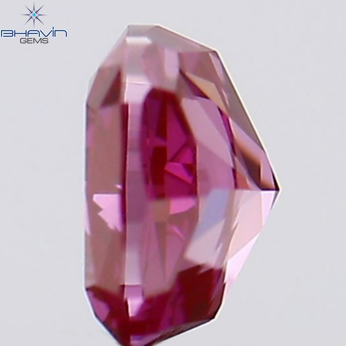 0.19 CT Natural Cushion Diamond Enhanced Pink Color Clarity VS1 (3.36 MM)
